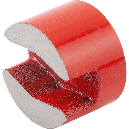 Magnet Button Magnet Alnico, Red, Round, D1=5,4, D=25